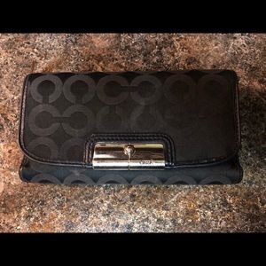 Black Coach Wallet & Matching Checkbook